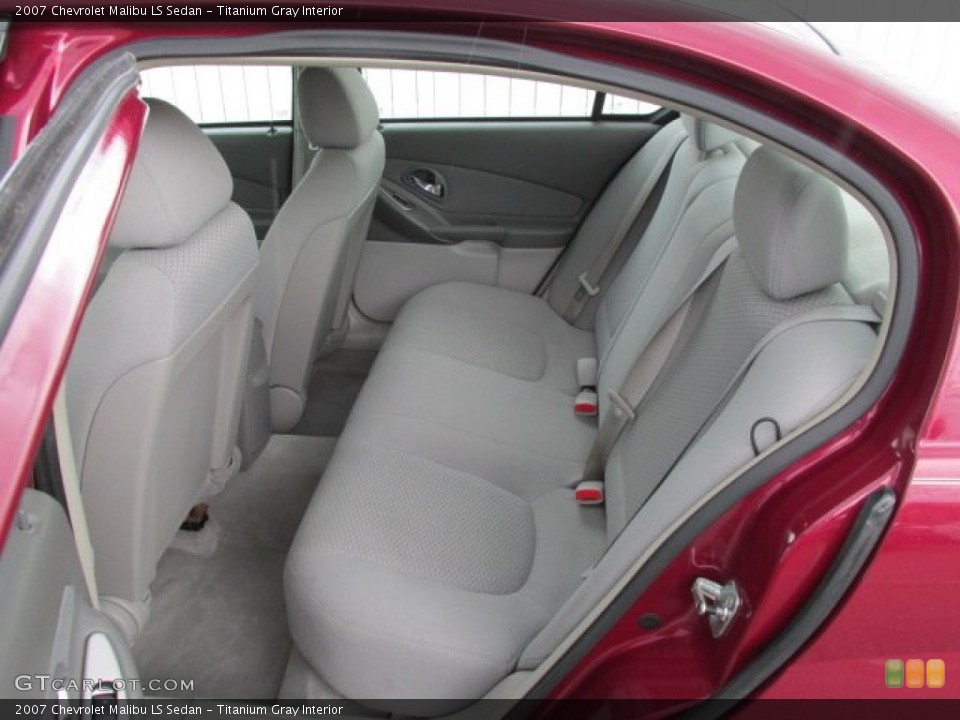 Titanium Gray Interior Rear Seat for the 2007 Chevrolet Malibu LS Sedan #80931818