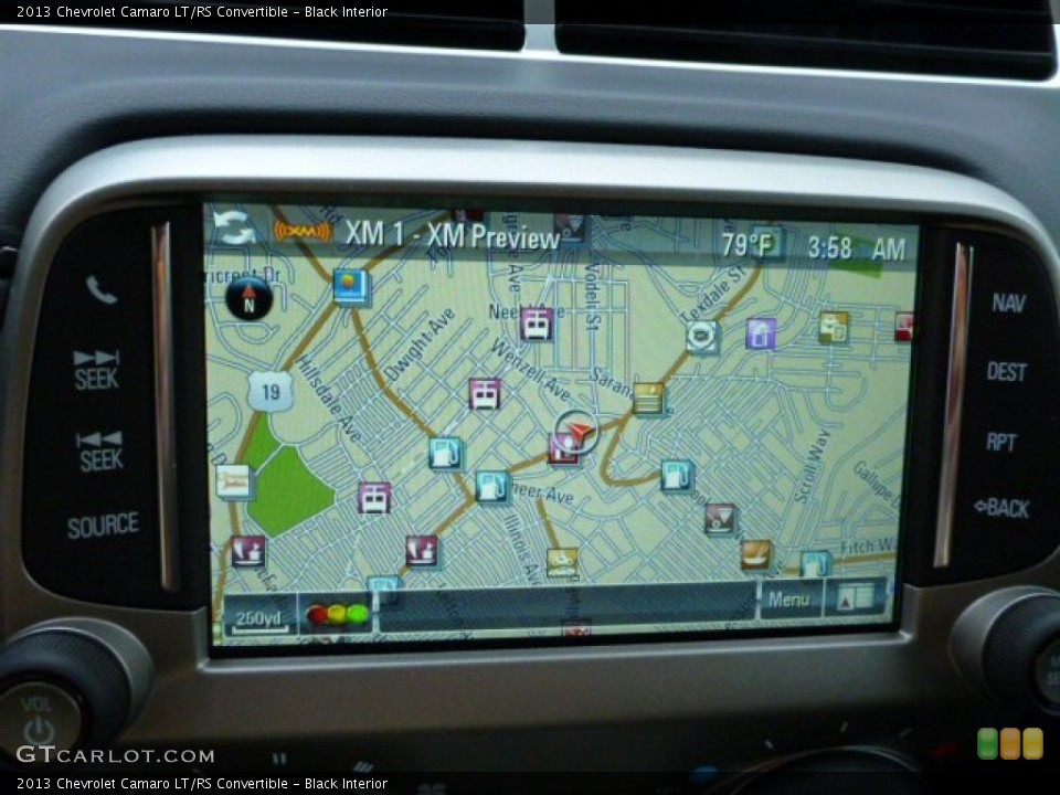 Black Interior Navigation for the 2013 Chevrolet Camaro LT/RS Convertible #80933424