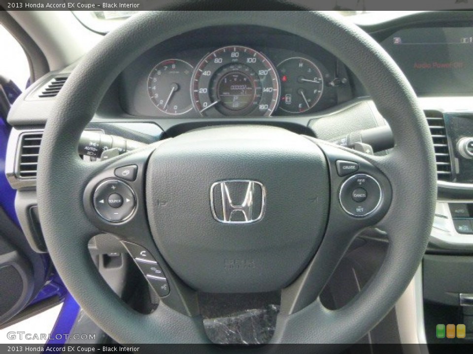 Black Interior Steering Wheel for the 2013 Honda Accord EX Coupe #80934126