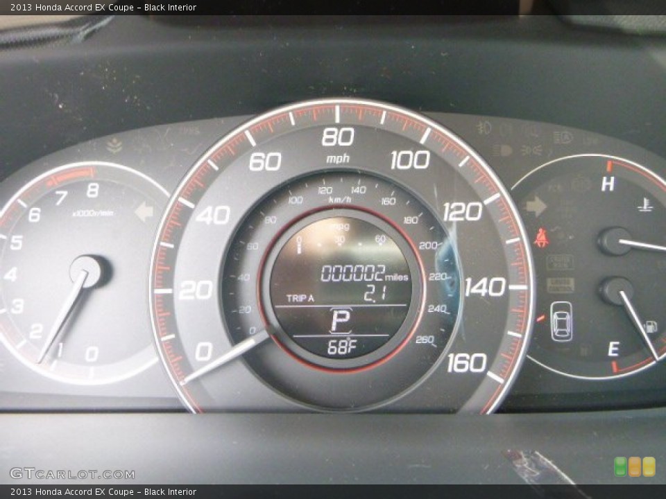 Black Interior Gauges for the 2013 Honda Accord EX Coupe #80934177
