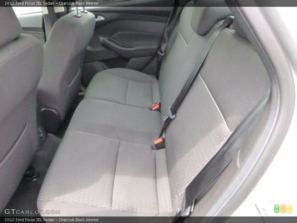Charcoal Black Interior Rear Seat for the 2012 Ford Focus SEL Sedan #80934213