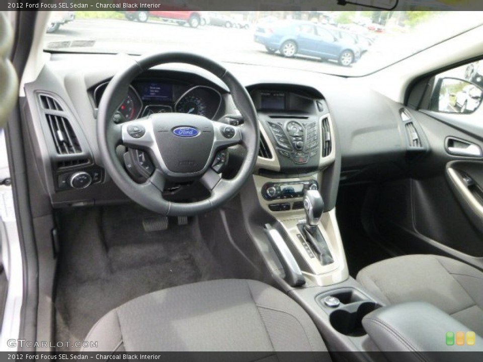 Charcoal Black Interior Prime Interior for the 2012 Ford Focus SEL Sedan #80934237