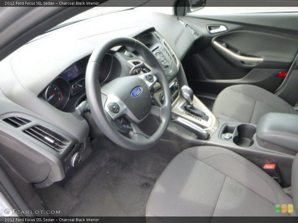 Charcoal Black Interior Prime Interior for the 2012 Ford Focus SEL Sedan #80934278