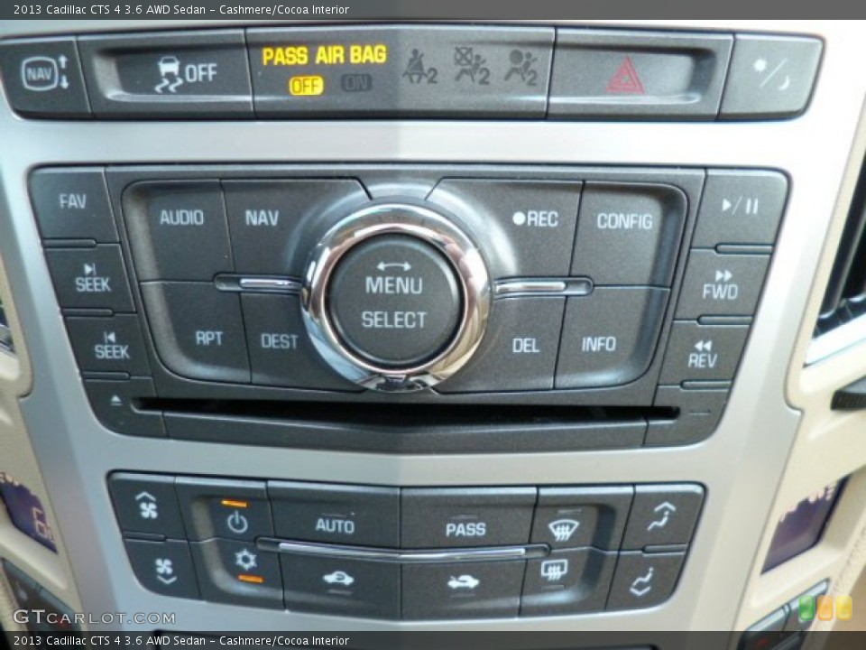 Cashmere/Cocoa Interior Controls for the 2013 Cadillac CTS 4 3.6 AWD Sedan #80935294