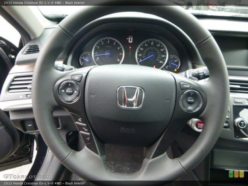 Black Interior Steering Wheel for the 2013 Honda Crosstour EX-L V-6 4WD #80935653