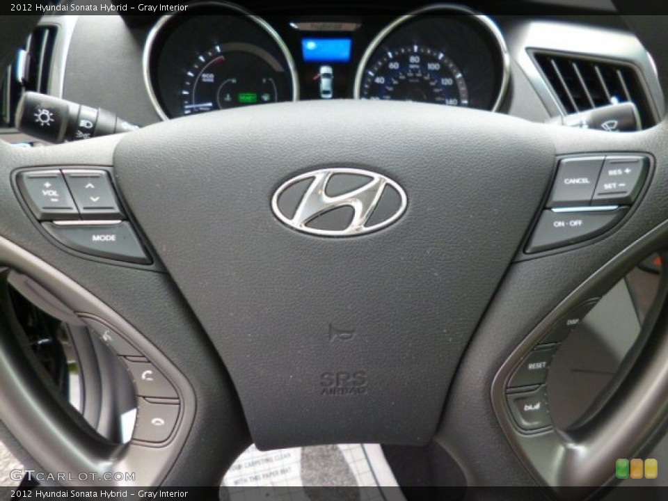Gray Interior Steering Wheel for the 2012 Hyundai Sonata Hybrid #80936041