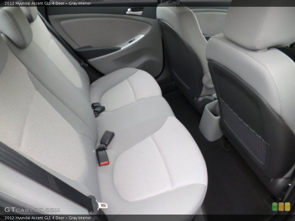 Gray Interior Rear Seat for the 2012 Hyundai Accent GLS 4 Door #80936340