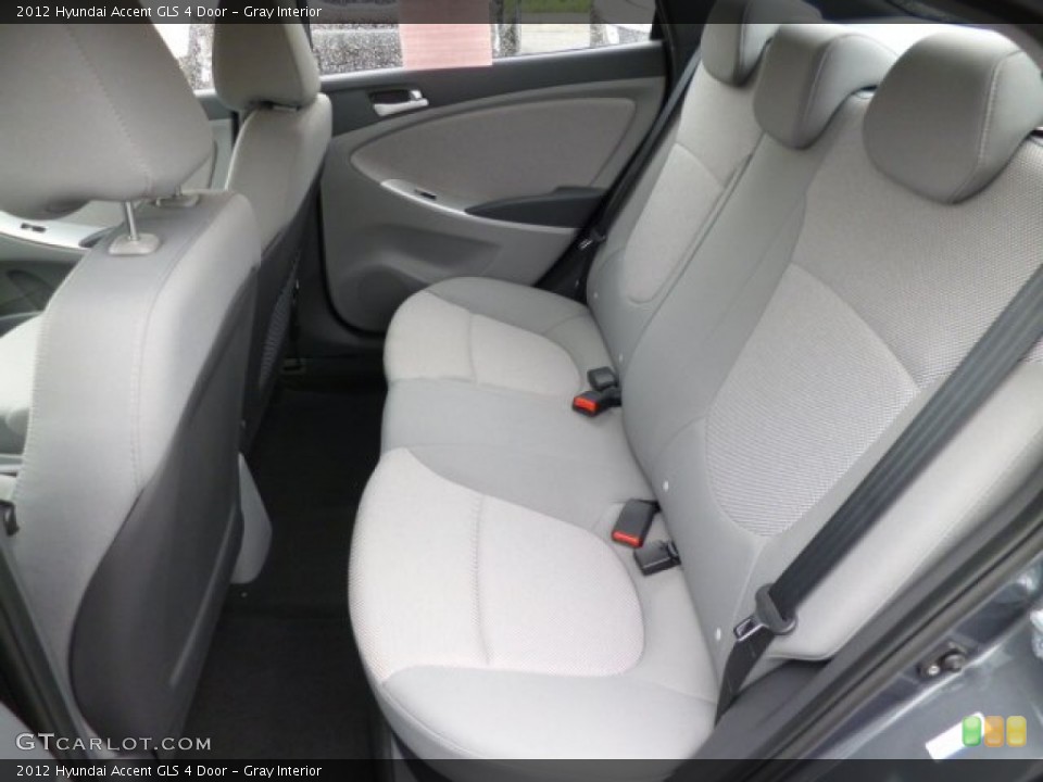 Gray Interior Rear Seat for the 2012 Hyundai Accent GLS 4 Door #80936357