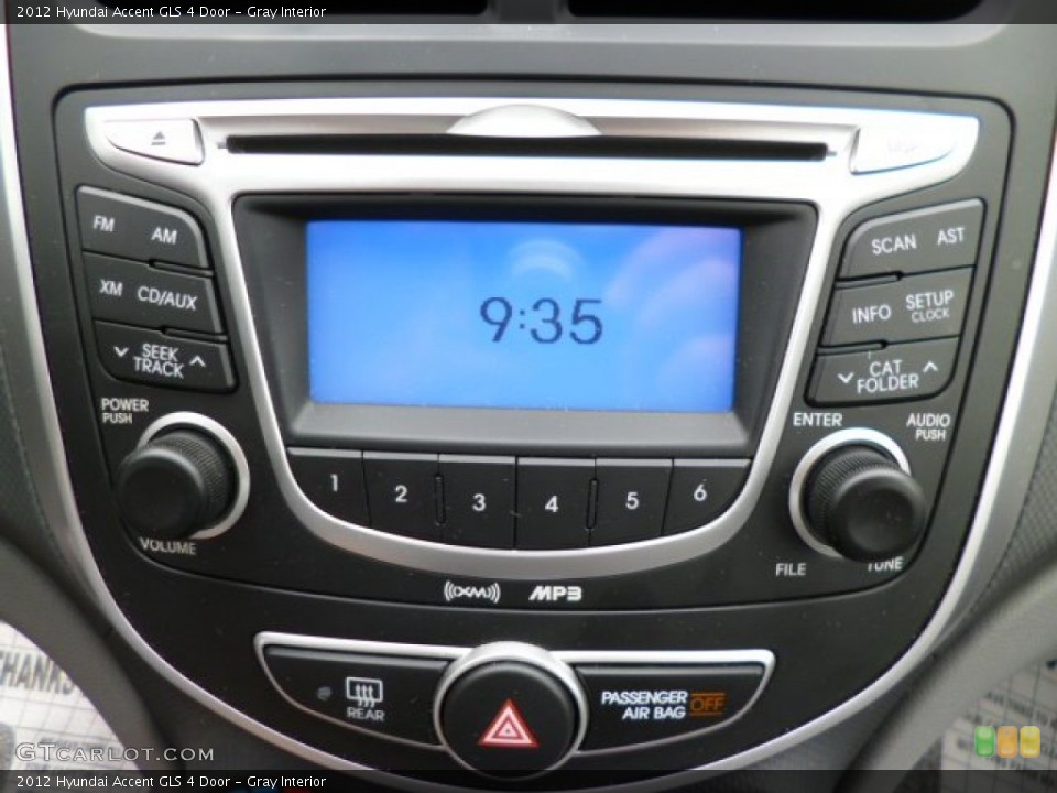 Gray Interior Controls for the 2012 Hyundai Accent GLS 4 Door #80936466
