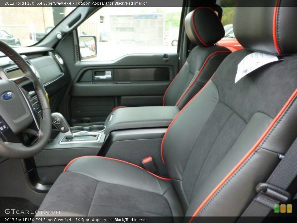 FX Sport Appearance Black/Red Interior Front Seat for the 2013 Ford F150 FX4 SuperCrew 4x4 #80937081