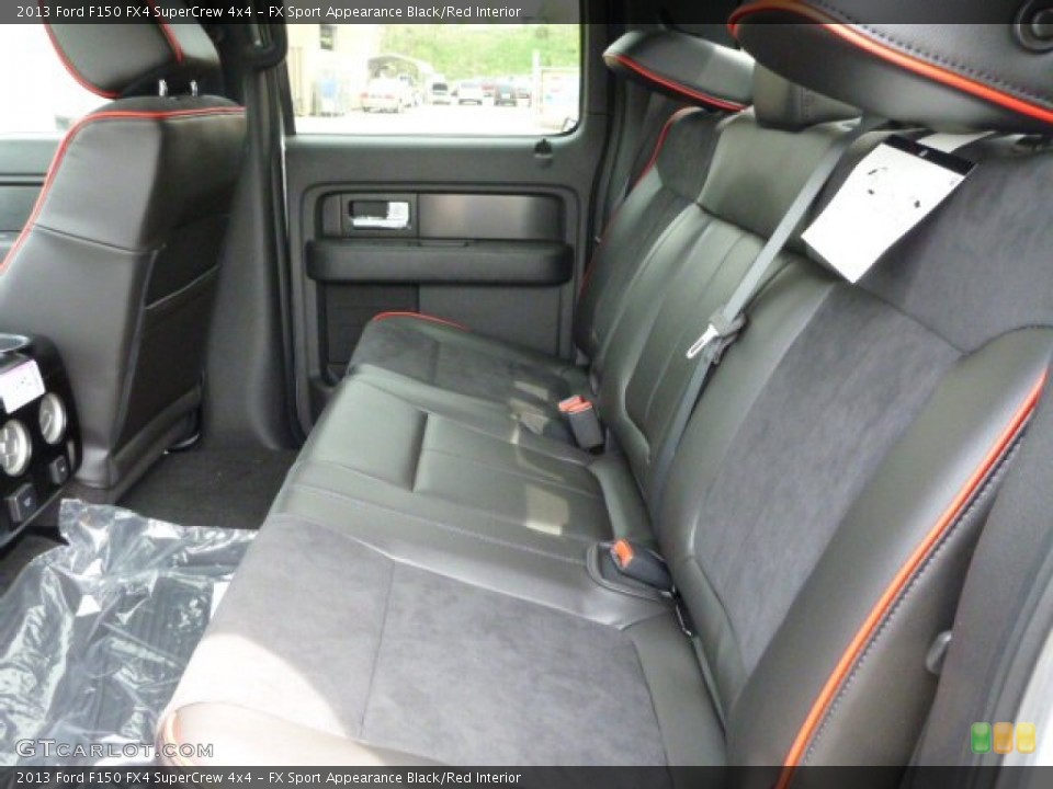 FX Sport Appearance Black/Red Interior Rear Seat for the 2013 Ford F150 FX4 SuperCrew 4x4 #80937099