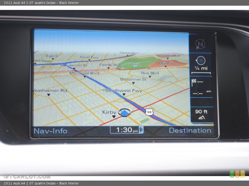 Black Interior Navigation for the 2011 Audi A4 2.0T quattro Sedan #80937156