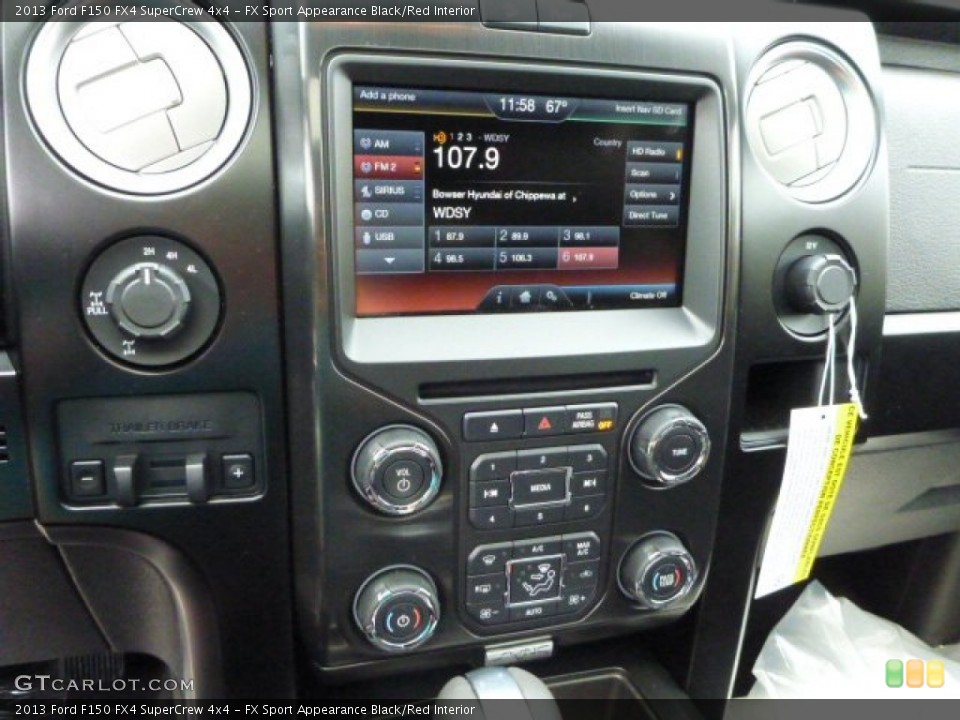 FX Sport Appearance Black/Red Interior Controls for the 2013 Ford F150 FX4 SuperCrew 4x4 #80937177