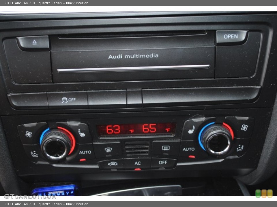 Black Interior Controls for the 2011 Audi A4 2.0T quattro Sedan #80937180