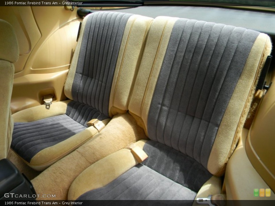Grey Interior Rear Seat for the 1986 Pontiac Firebird Trans Am #80937628