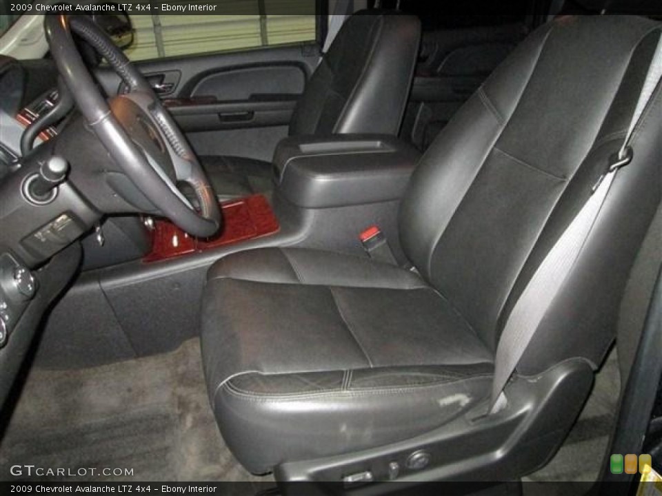 Ebony Interior Front Seat for the 2009 Chevrolet Avalanche LTZ 4x4 #80937810
