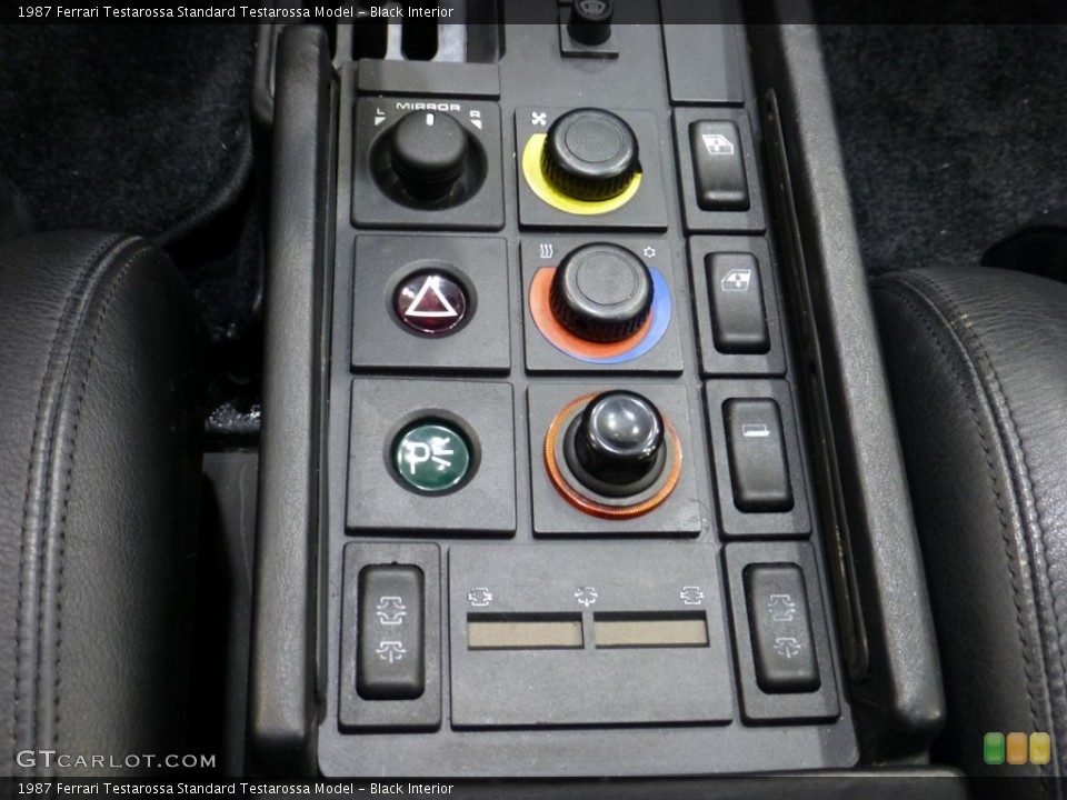 Black Interior Controls for the 1987 Ferrari Testarossa  #80938134