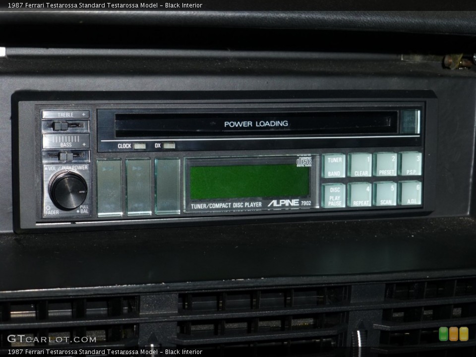 Black Interior Audio System for the 1987 Ferrari Testarossa  #80938163