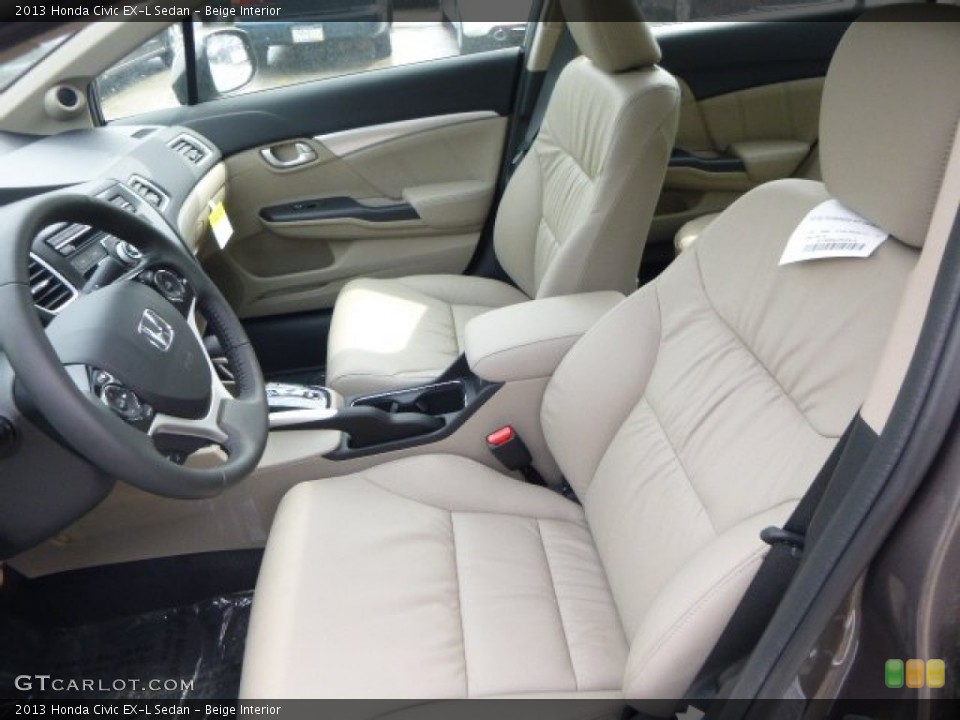 Beige Interior Photo for the 2013 Honda Civic EX-L Sedan #80938387