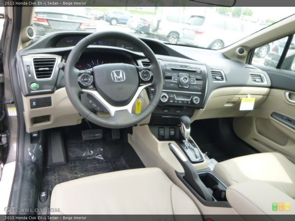 Beige Interior Photo for the 2013 Honda Civic EX-L Sedan #80938422
