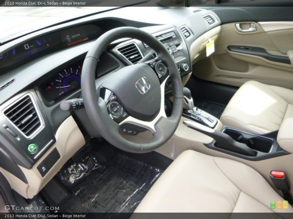 Beige Interior Photo for the 2013 Honda Civic EX-L Sedan #80938476