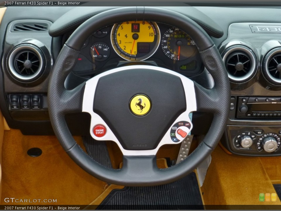 Beige Interior Steering Wheel for the 2007 Ferrari F430 Spider F1 #80938947