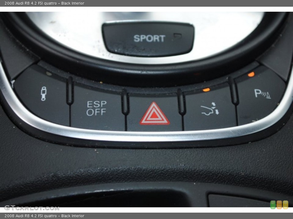 Black Interior Controls for the 2008 Audi R8 4.2 FSI quattro #80940270