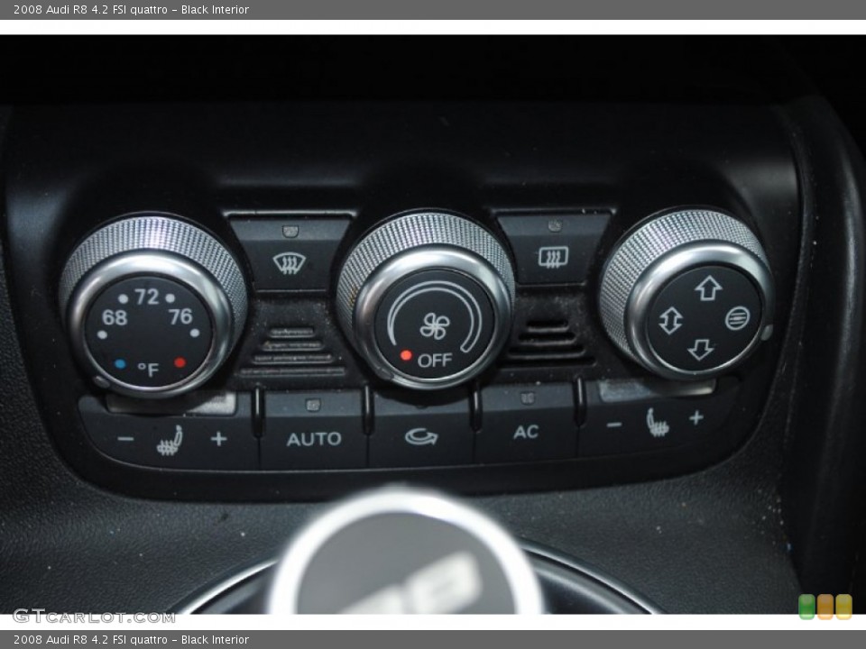 Black Interior Controls for the 2008 Audi R8 4.2 FSI quattro #80940285