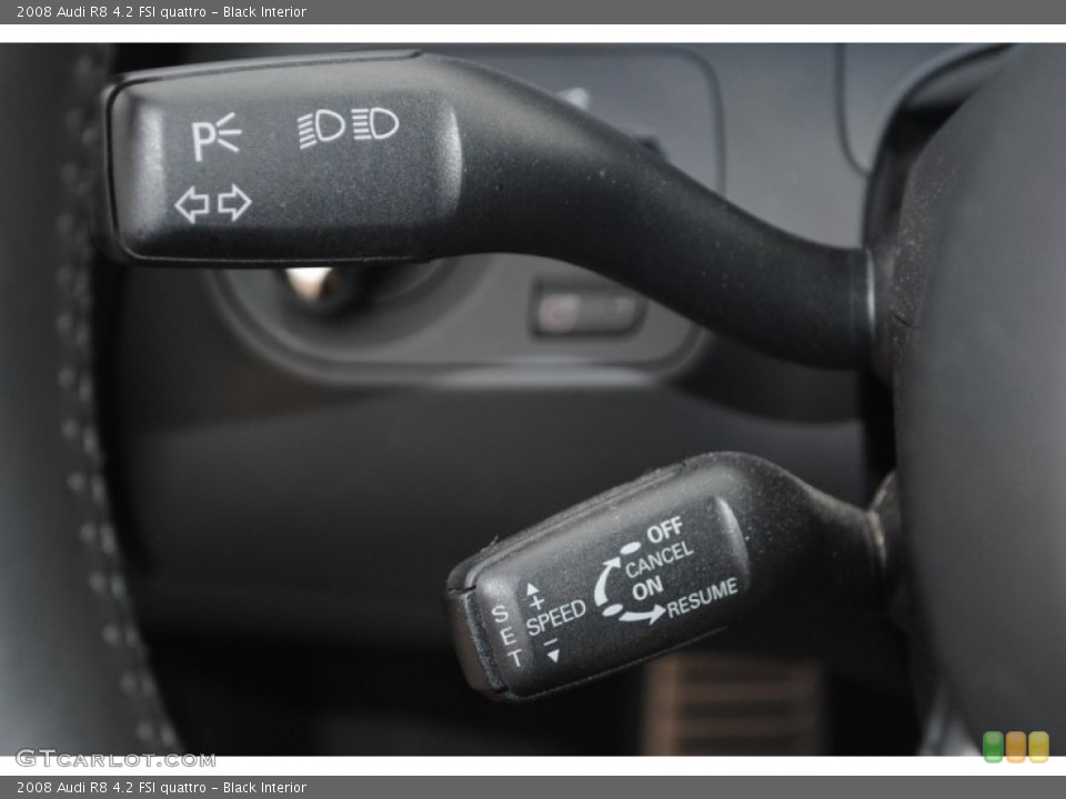 Black Interior Controls for the 2008 Audi R8 4.2 FSI quattro #80940480