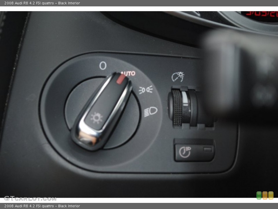 Black Interior Controls for the 2008 Audi R8 4.2 FSI quattro #80940495