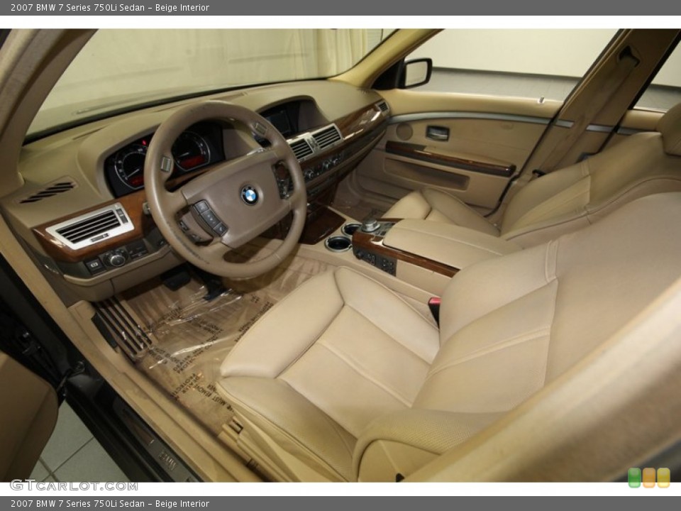 Beige Interior Prime Interior for the 2007 BMW 7 Series 750Li Sedan #80943284