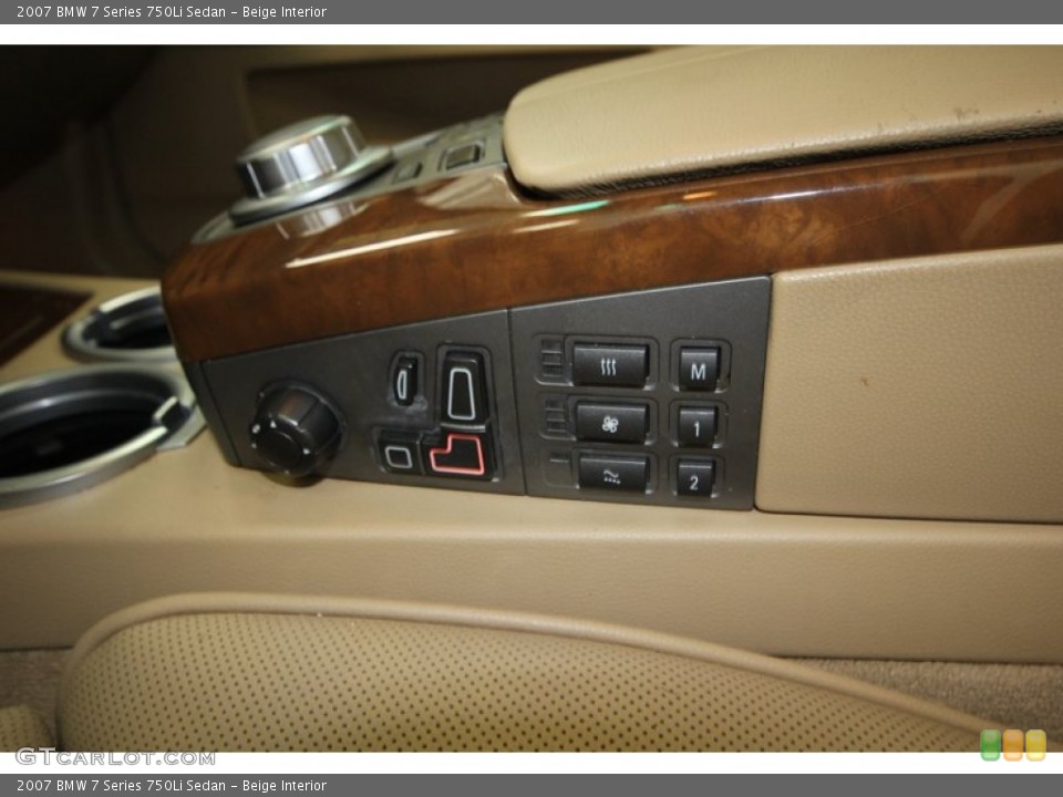 Beige Interior Controls for the 2007 BMW 7 Series 750Li Sedan #80943330