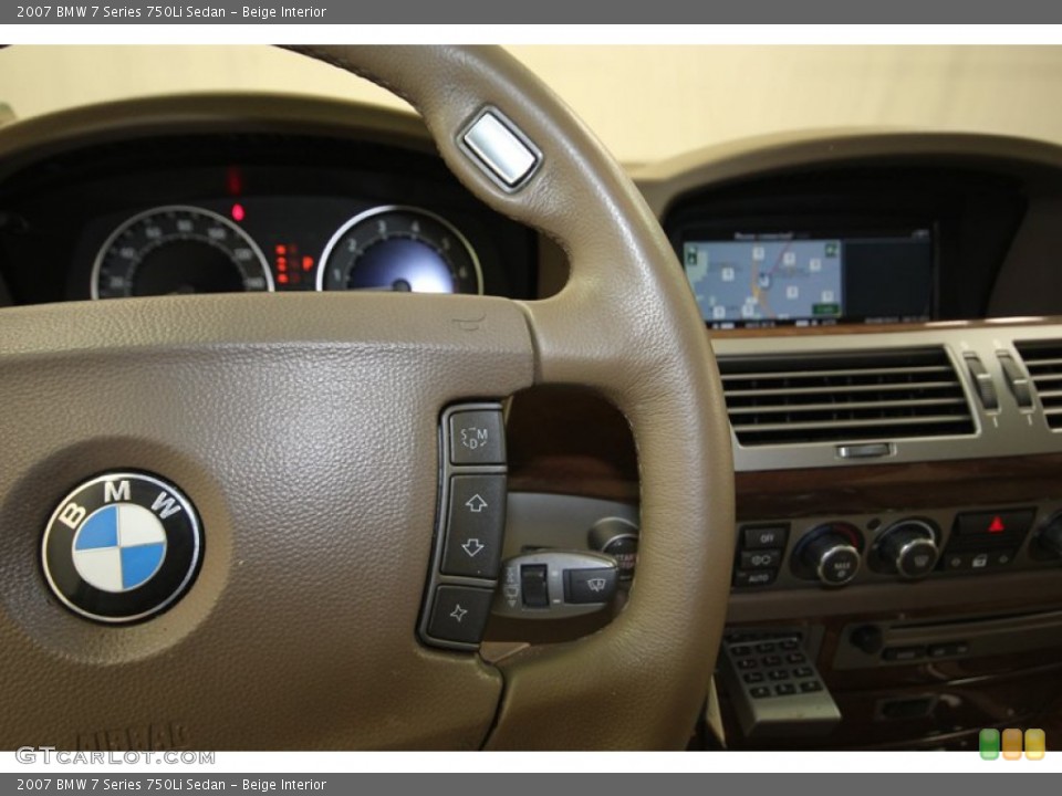 Beige Interior Controls for the 2007 BMW 7 Series 750Li Sedan #80943444