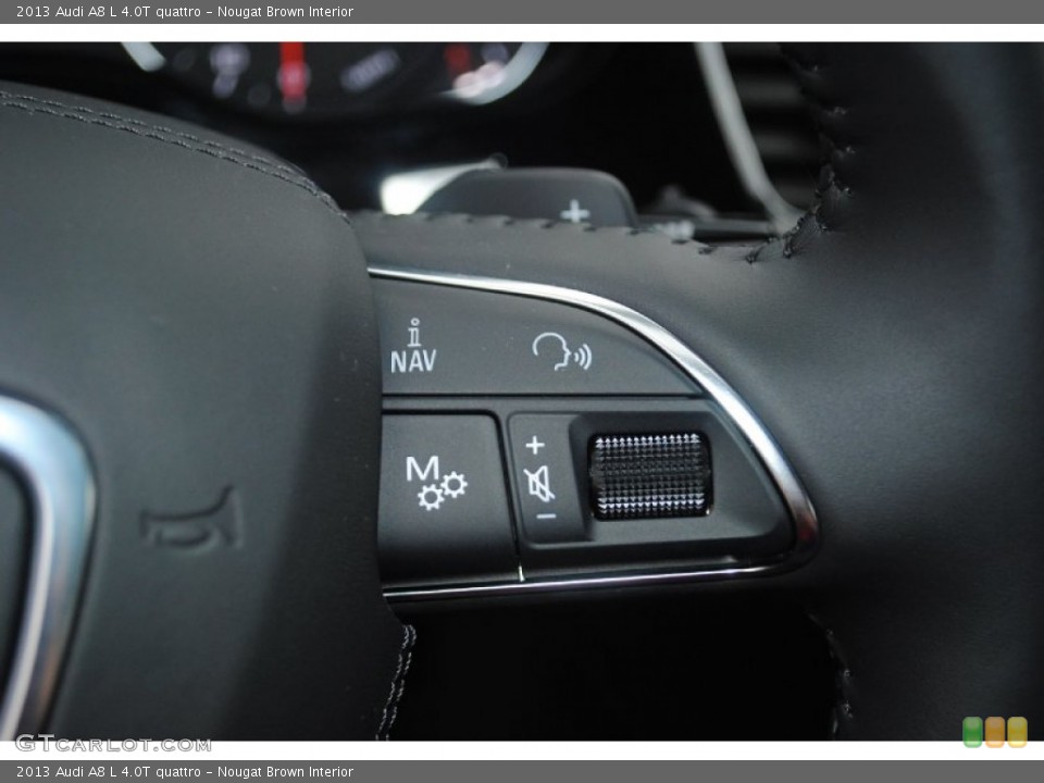 Nougat Brown Interior Controls for the 2013 Audi A8 L 4.0T quattro #80944980