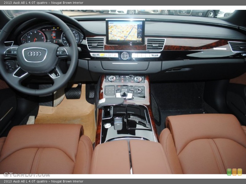 Nougat Brown Interior Dashboard for the 2013 Audi A8 L 4.0T quattro #80945136