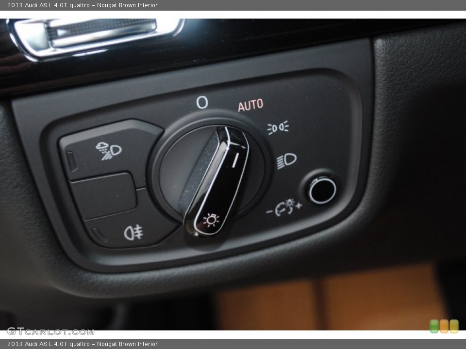 Nougat Brown Interior Controls for the 2013 Audi A8 L 4.0T quattro #80945477