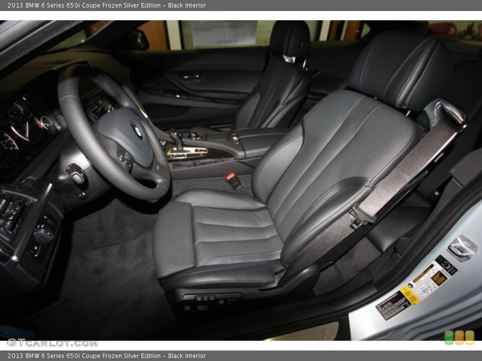 Black Interior Photo for the 2013 BMW 6 Series 650i Coupe Frozen Silver Edition #80945729