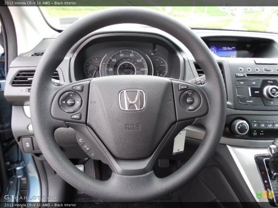 Black Interior Steering Wheel for the 2013 Honda CR-V LX AWD #80945940