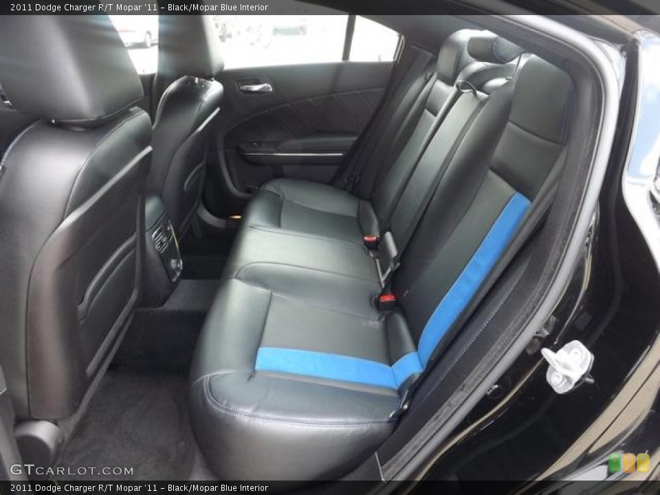Black/Mopar Blue Interior Rear Seat for the 2011 Dodge Charger R/T Mopar '11 #80946655