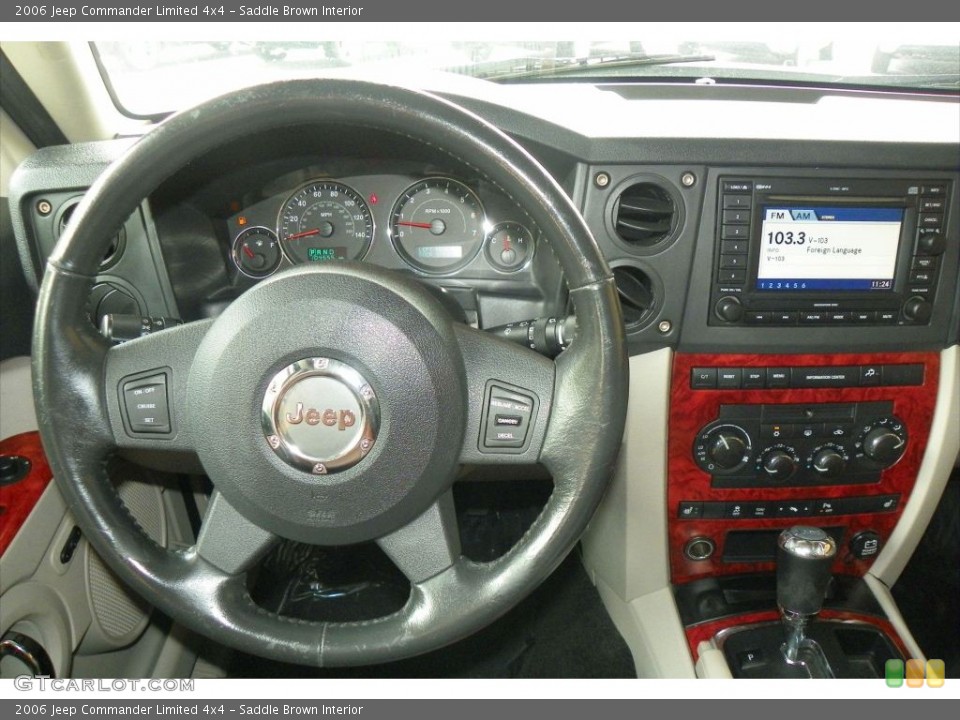 Saddle Brown Interior Dashboard for the 2006 Jeep Commander Limited 4x4 #80949445