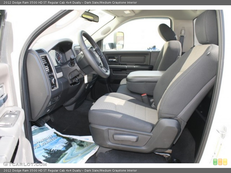 Dark Slate/Medium Graystone Interior Front Seat for the 2012 Dodge Ram 3500 HD ST Regular Cab 4x4 Dually #80950758