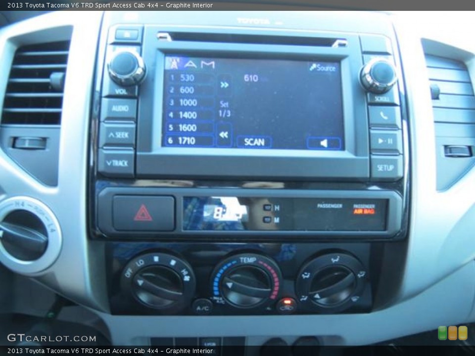 Graphite Interior Controls for the 2013 Toyota Tacoma V6 TRD Sport Access Cab 4x4 #80951149