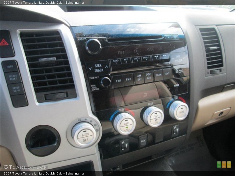 Beige Interior Controls for the 2007 Toyota Tundra Limited Double Cab #80951844