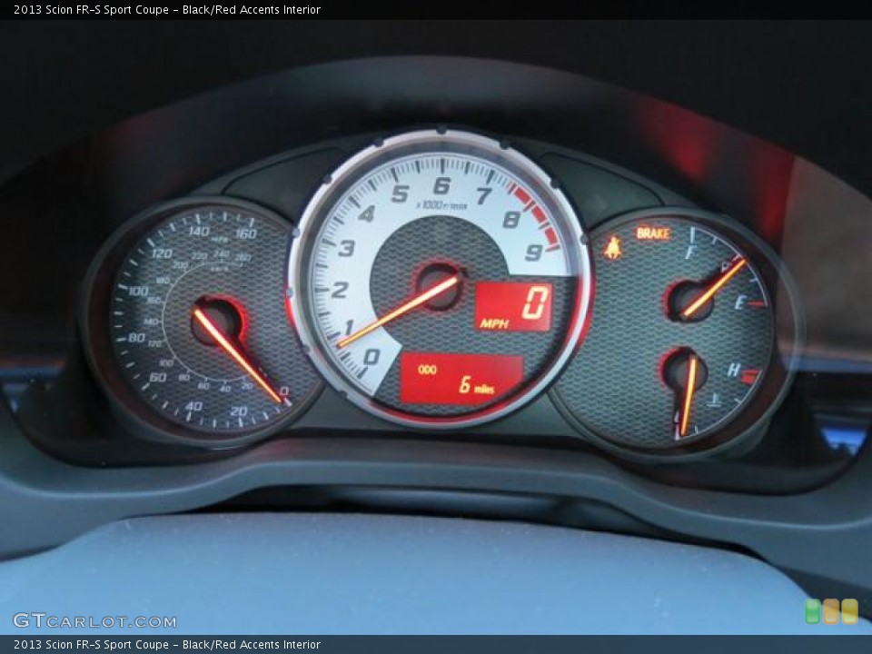 Black/Red Accents Interior Gauges for the 2013 Scion FR-S Sport Coupe #80953699