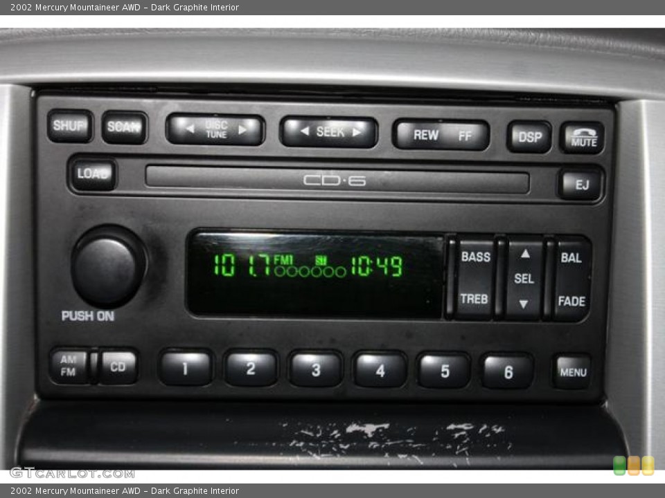 Dark Graphite Interior Audio System for the 2002 Mercury Mountaineer AWD #80954321