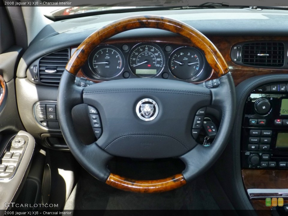 Charcoal Interior Steering Wheel for the 2008 Jaguar XJ XJ8 #80955271