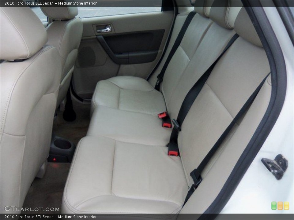 Medium Stone Interior Rear Seat for the 2010 Ford Focus SEL Sedan #80955523