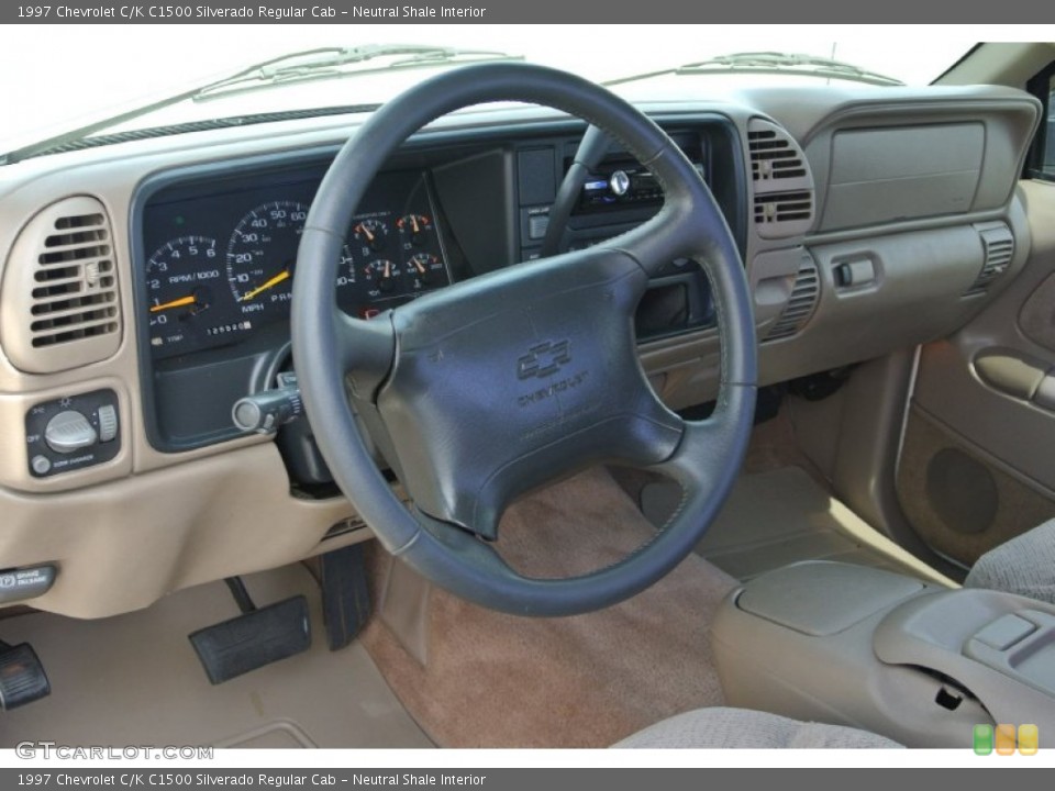Neutral Shale Interior Dashboard for the 1997 Chevrolet C/K C1500 Silverado Regular Cab #80956219