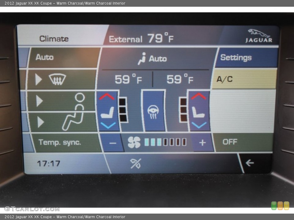 Warm Charcoal/Warm Charcoal Interior Controls for the 2012 Jaguar XK XK Coupe #80956288