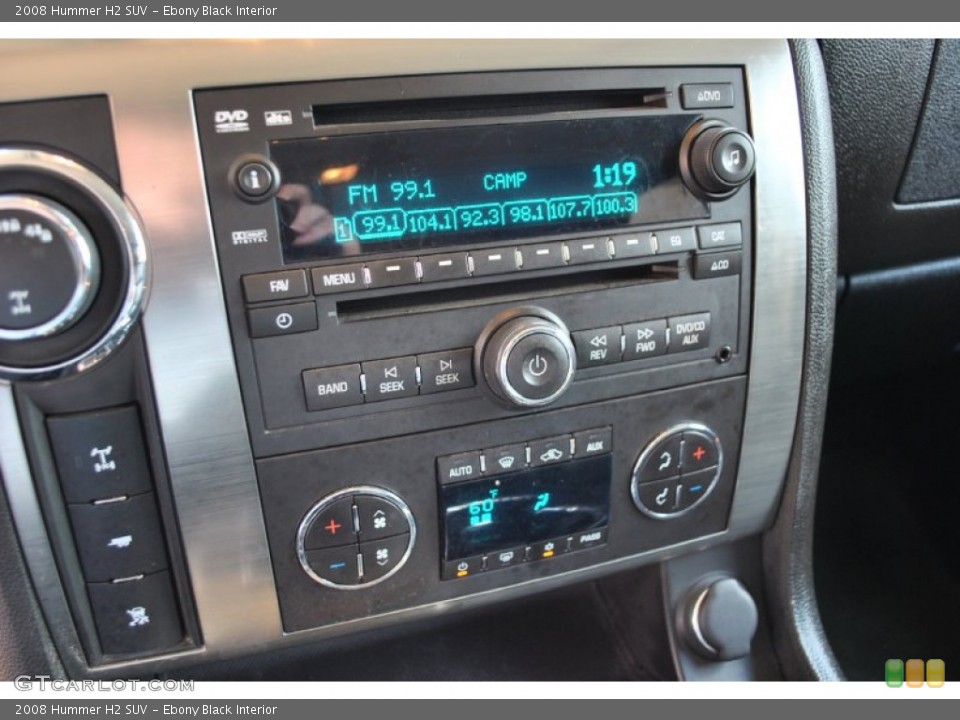 Ebony Black Interior Controls for the 2008 Hummer H2 SUV #80956519